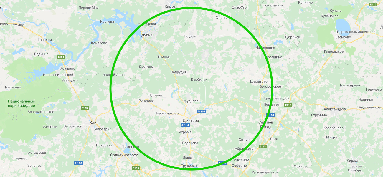 Карта Талдома Откачка септиков и выгребных ям Талдом